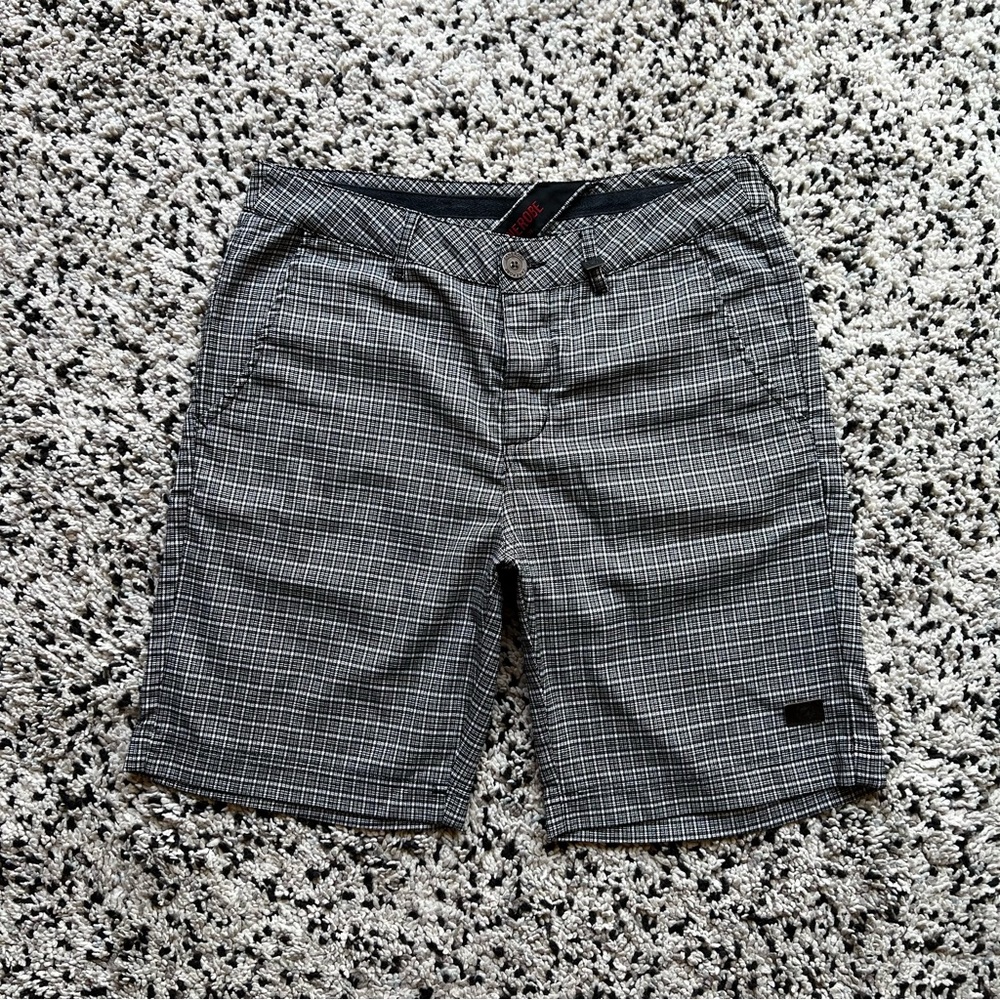Zanerobe Shorts Black White Brown Plaid Shorts Casual Cotton Men's Size 32